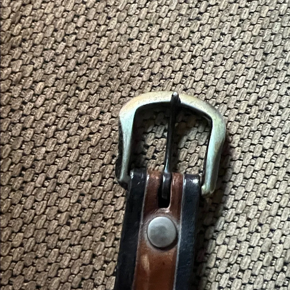 Southwick Leathers Brown Belt‎ with real buffalo coin accents leather 32”